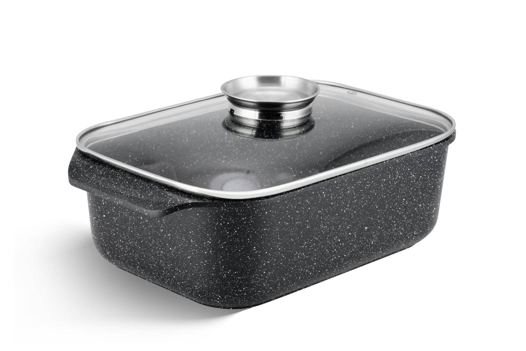 PRAVOKOTNA POSODA IZ KOVANEGA ALUMINIJA 3v1 Edenberg