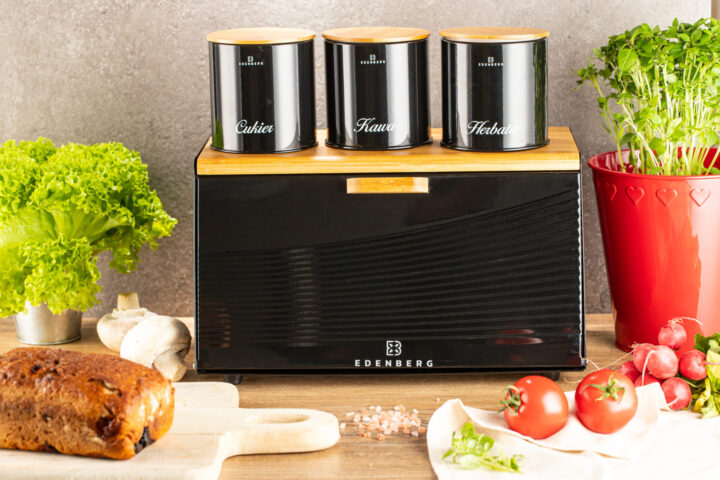 SET POSODE ZA KRUH IN 3 SHRANJEVALNE POSODE Edenberg