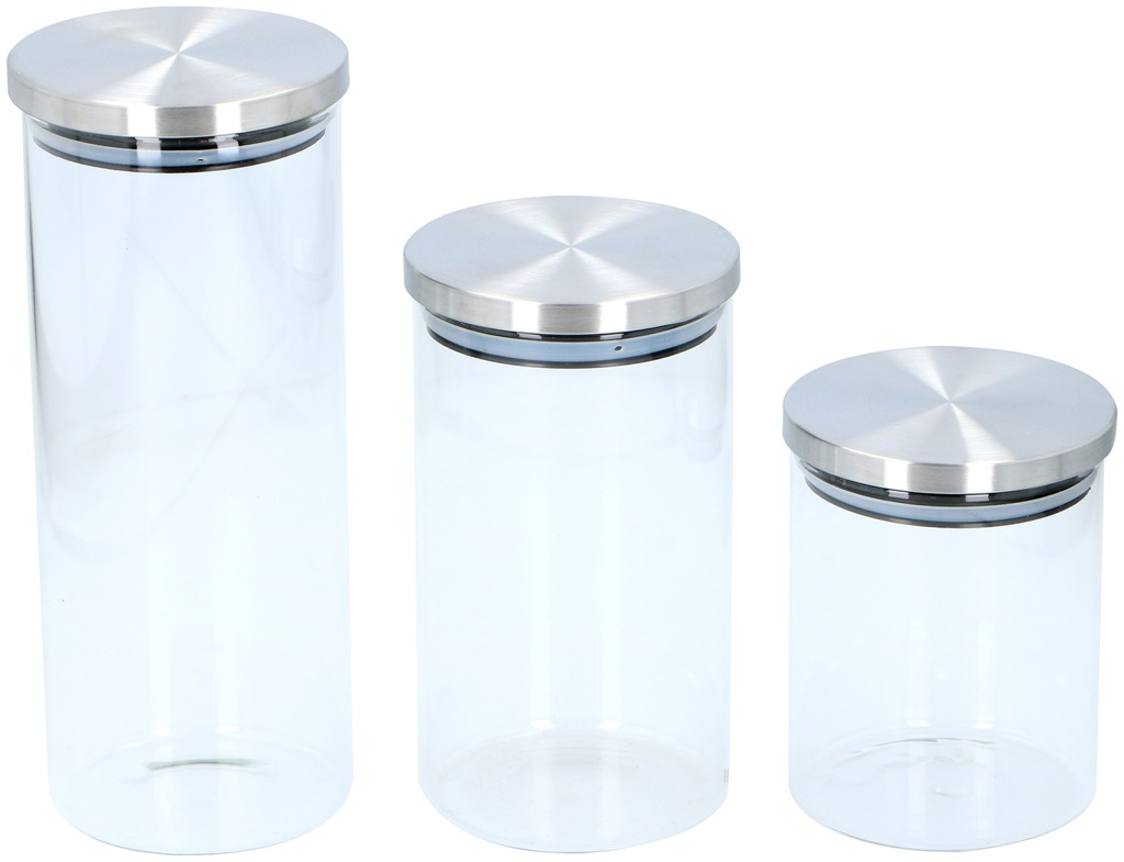 SET STEKLENIH POSOD ZA SHRANJEVANJE Alpina 3kos